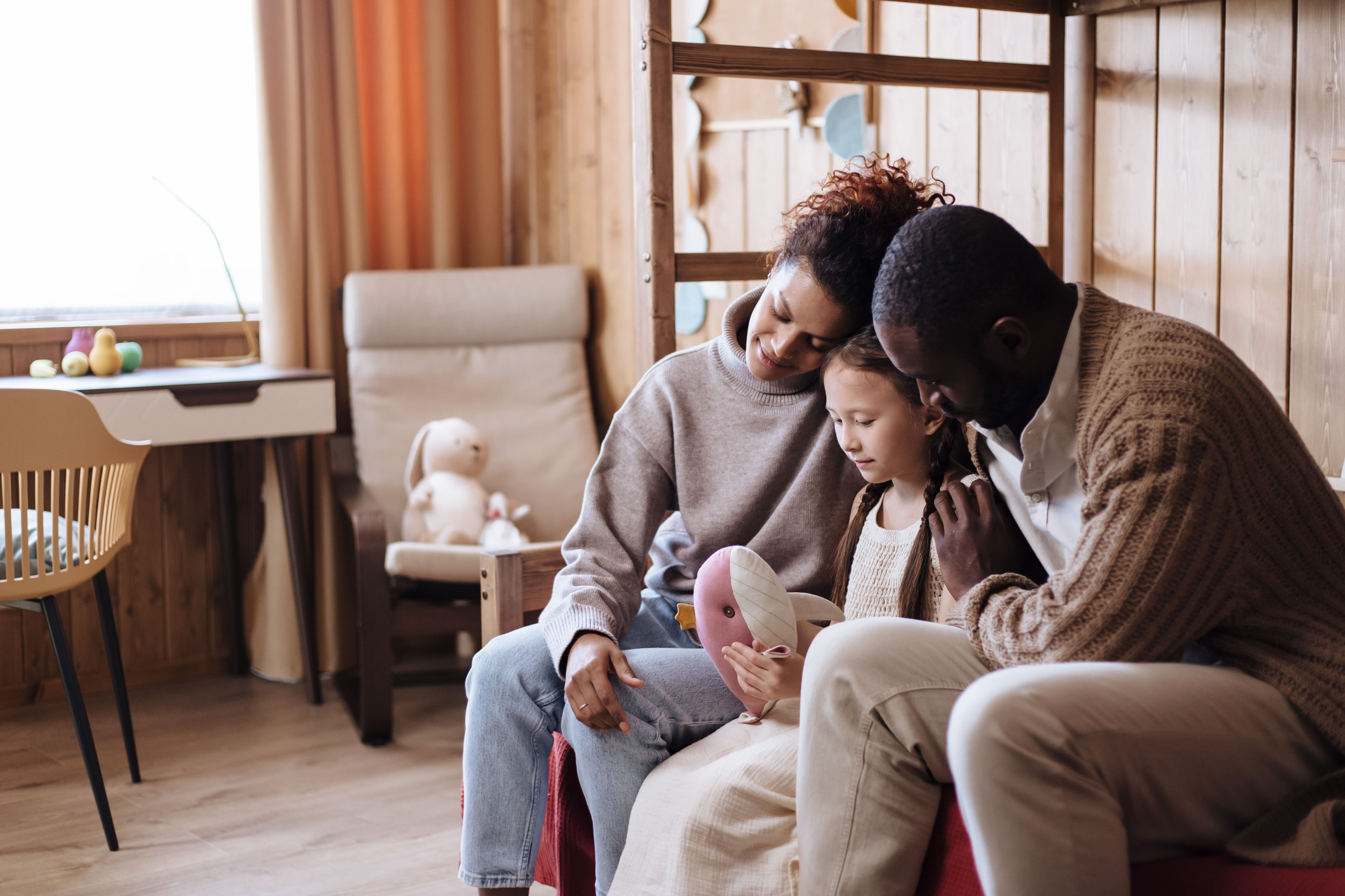A family together at home — family support.